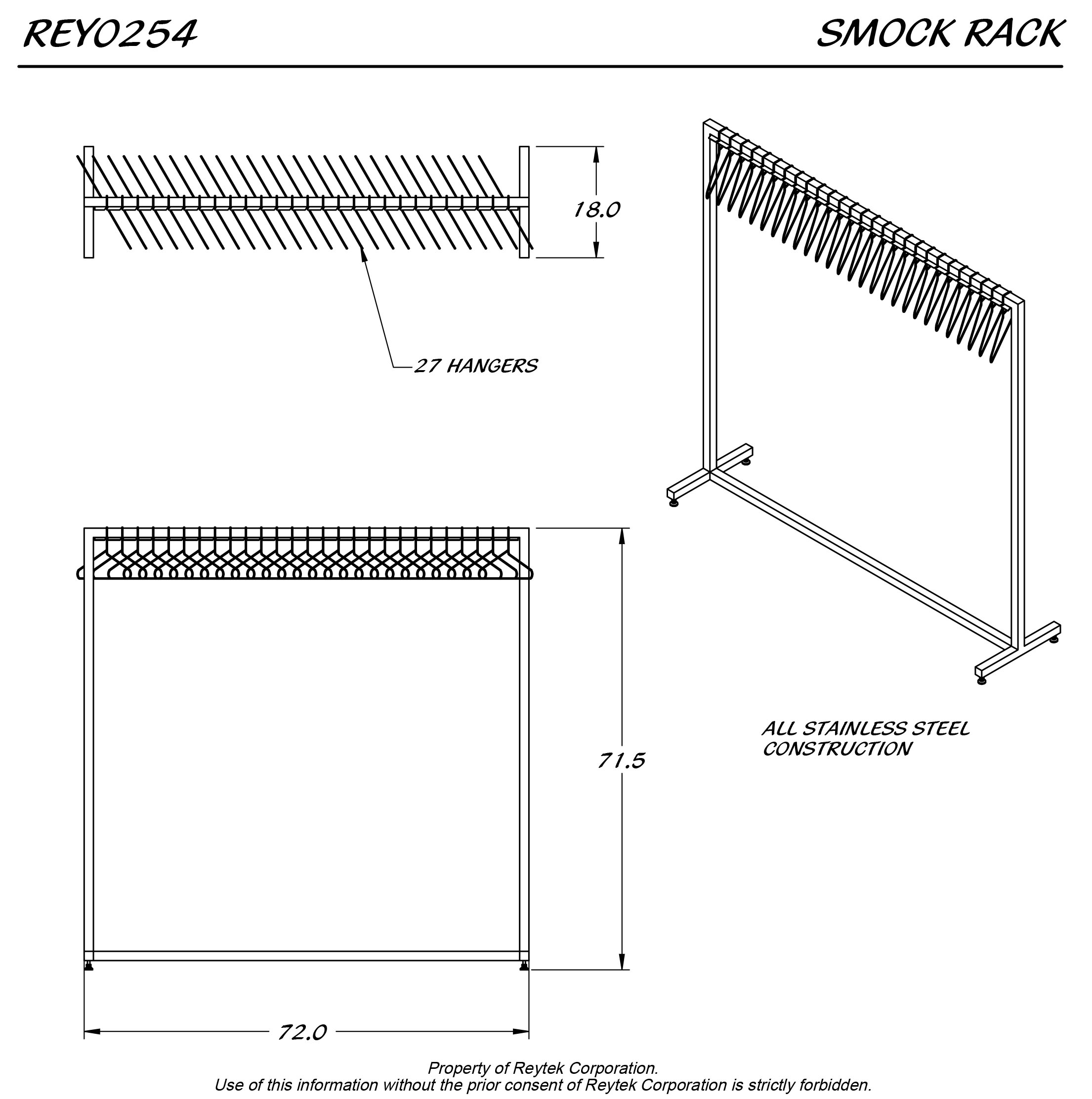 Smock Rack 27 Hangers REY0254 - Image 2