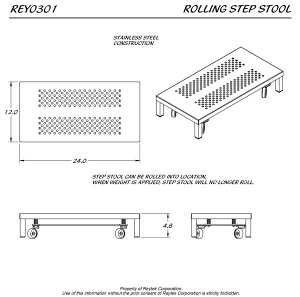 Rolling Step Stool REY0301 - Image 2