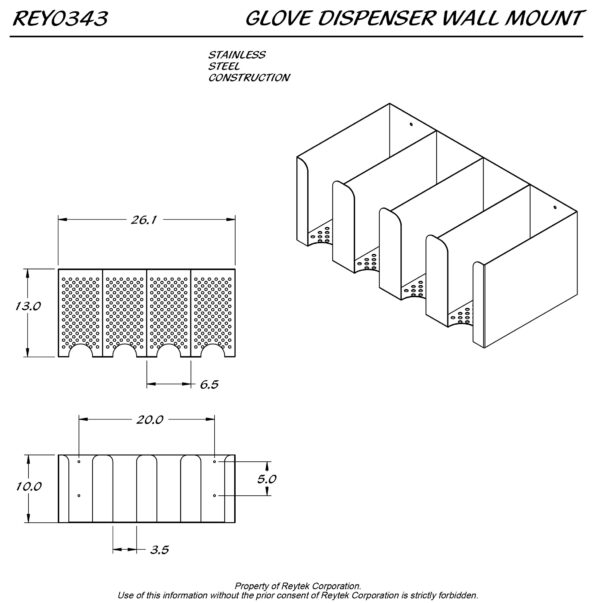 Glove Dispenser Wall Mount REY0343 - Image 2