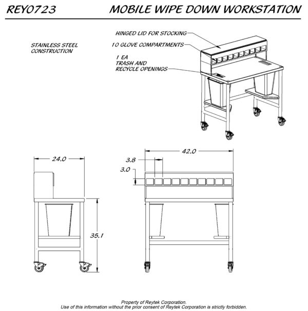 Workstation Mobile Wipe Down REY0723 - Image 2