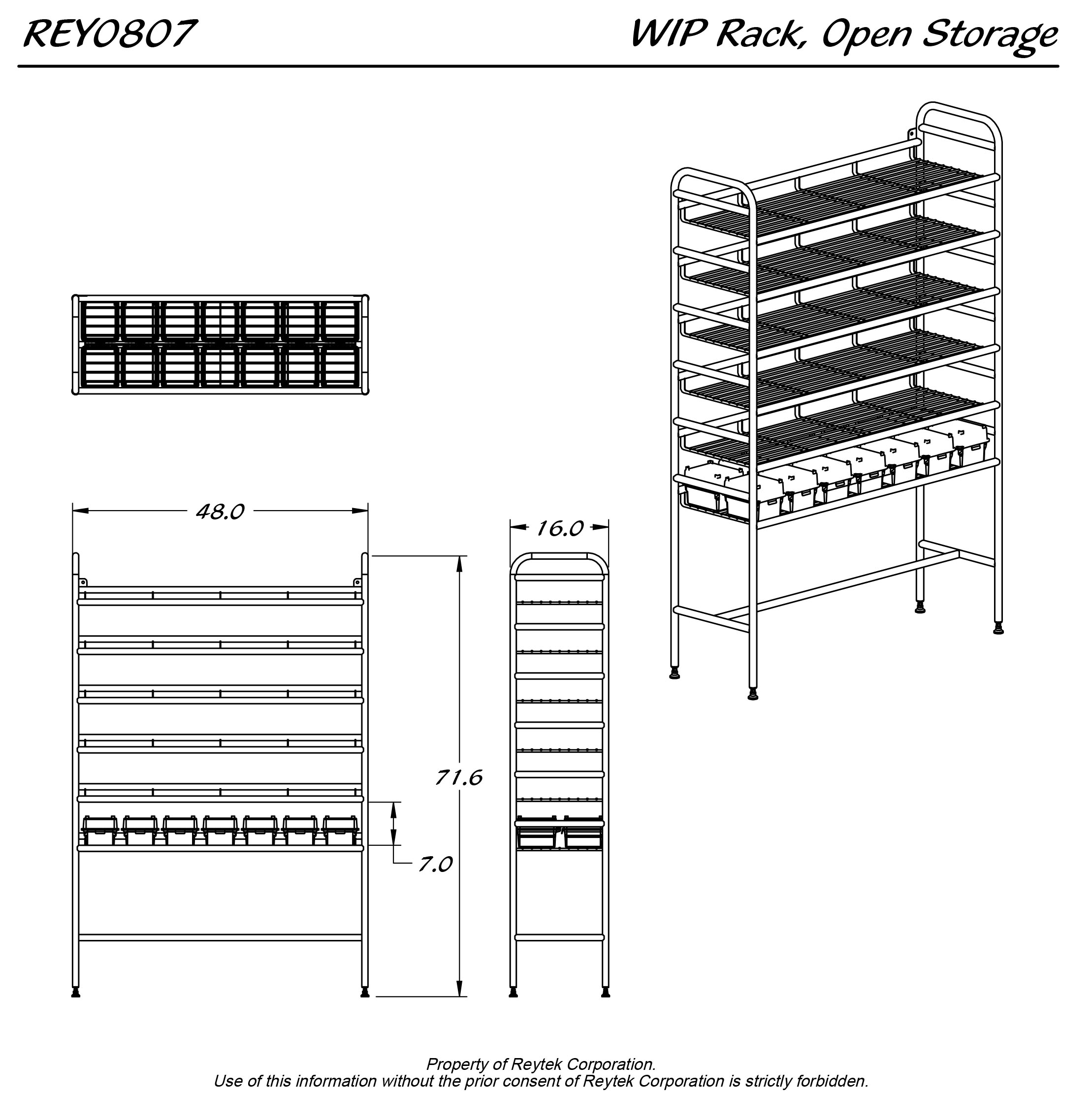 48 x 16 WIP Rack REY0807 - Image 2