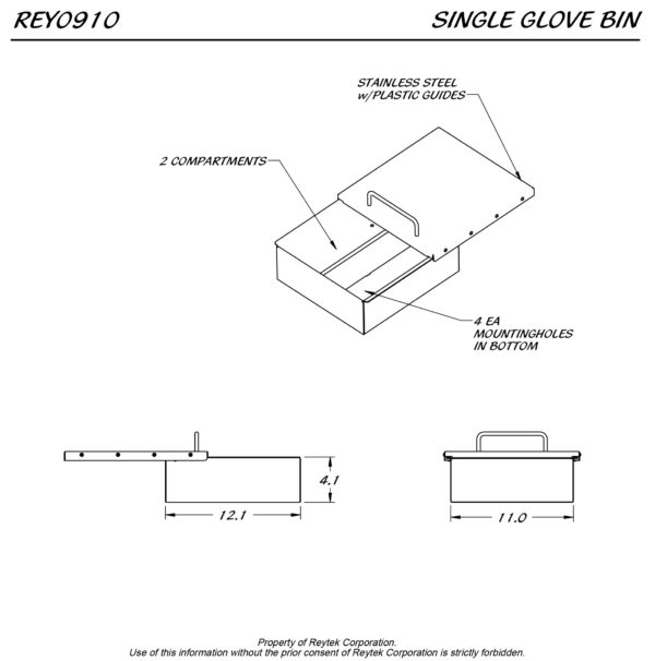 Single Glove Bin REY0910 - Image 2