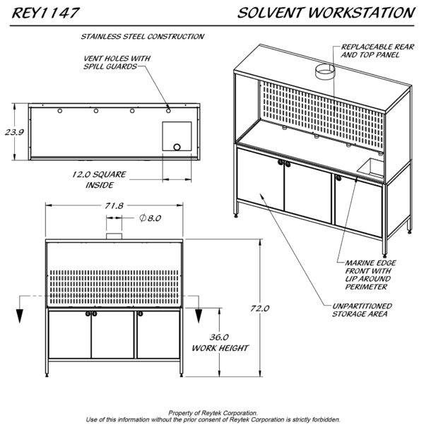 Workstation for Solvents REY1147 - Image 2