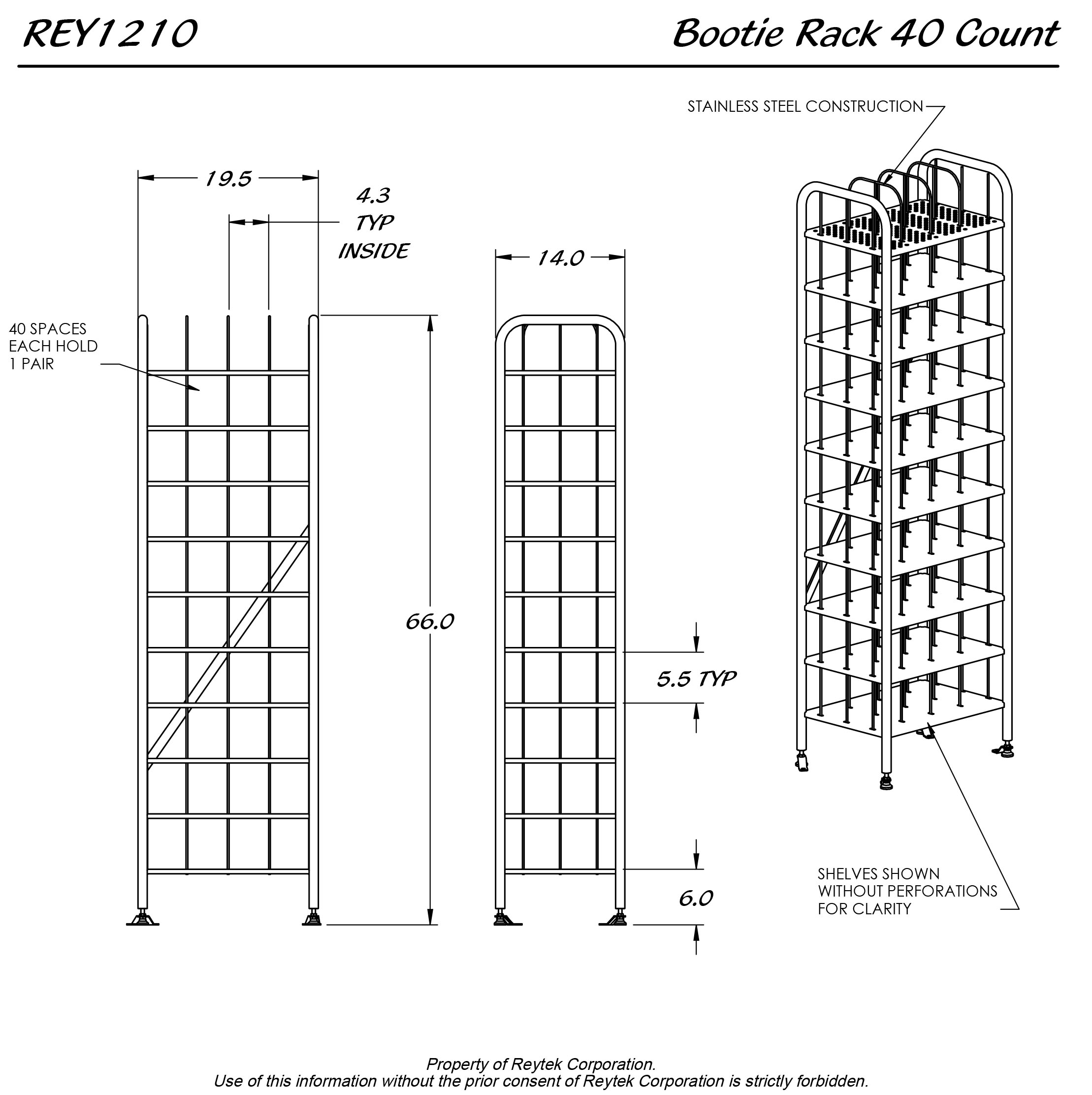 Bootie Rack 40 Count REY1210 - Image 2