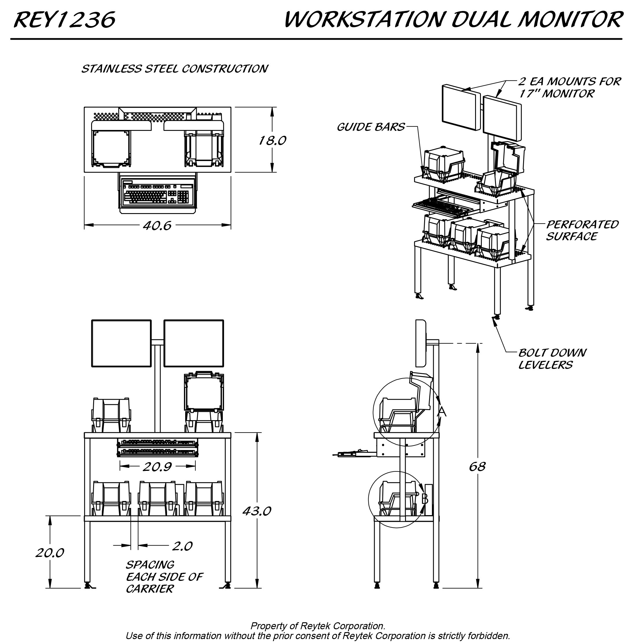 Workstation Dual Monitor REY1236 - Image 3