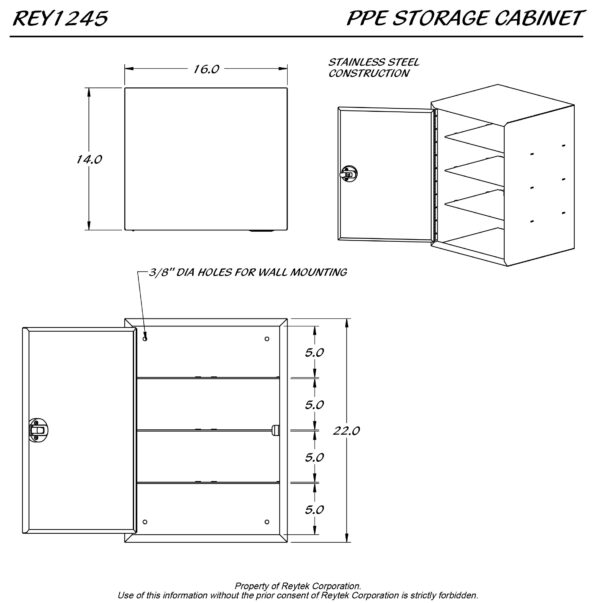 PPE Storage Cabinet REY1245 - Image 2