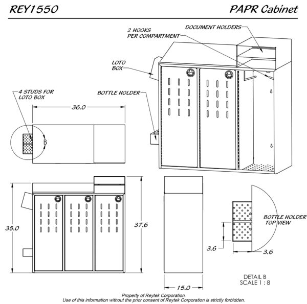 PAPR Cabinet REY1550 - Includes Document Holders - Image 2