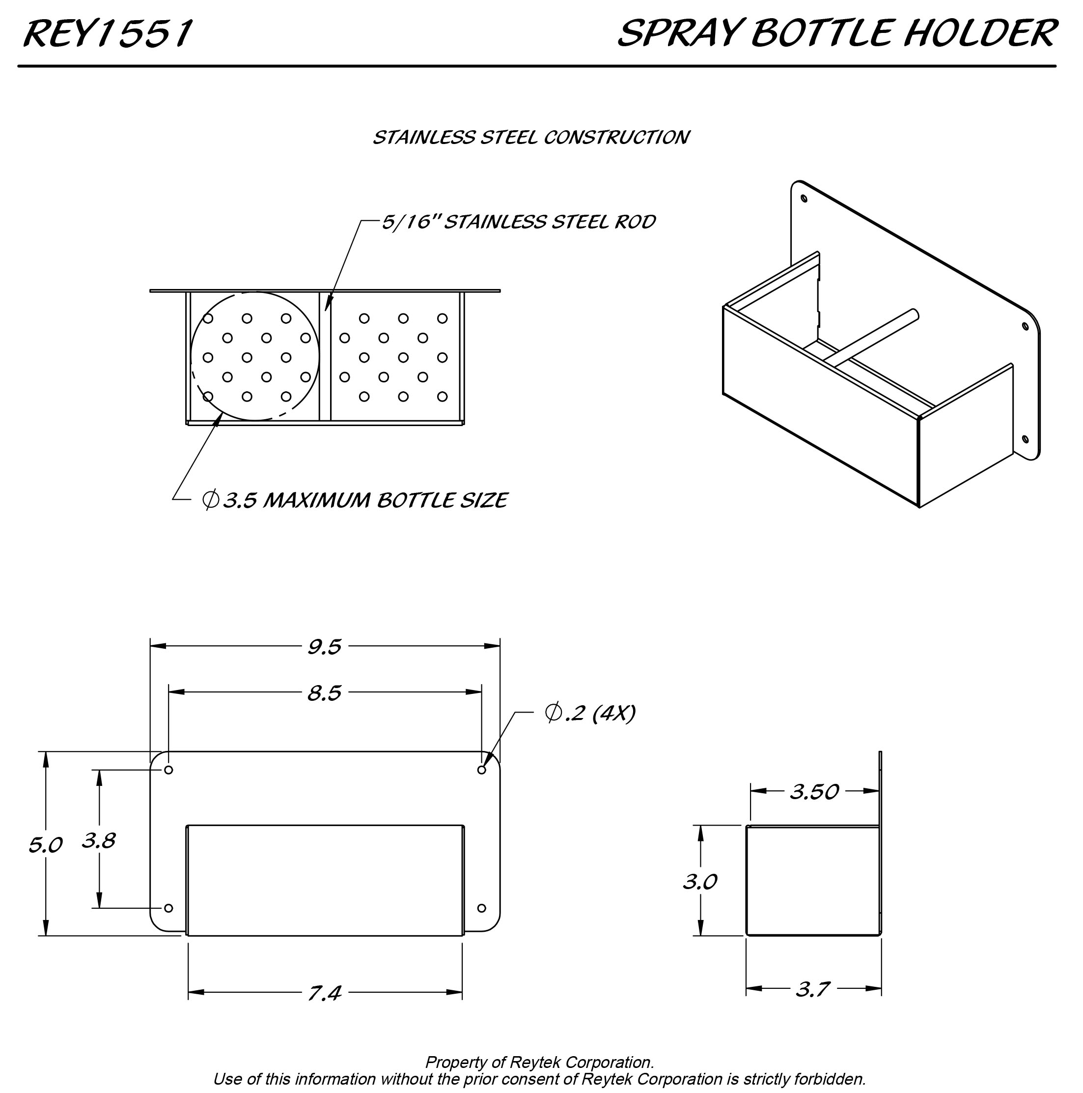 Spray Bottle Holder REY1551 - Image 2