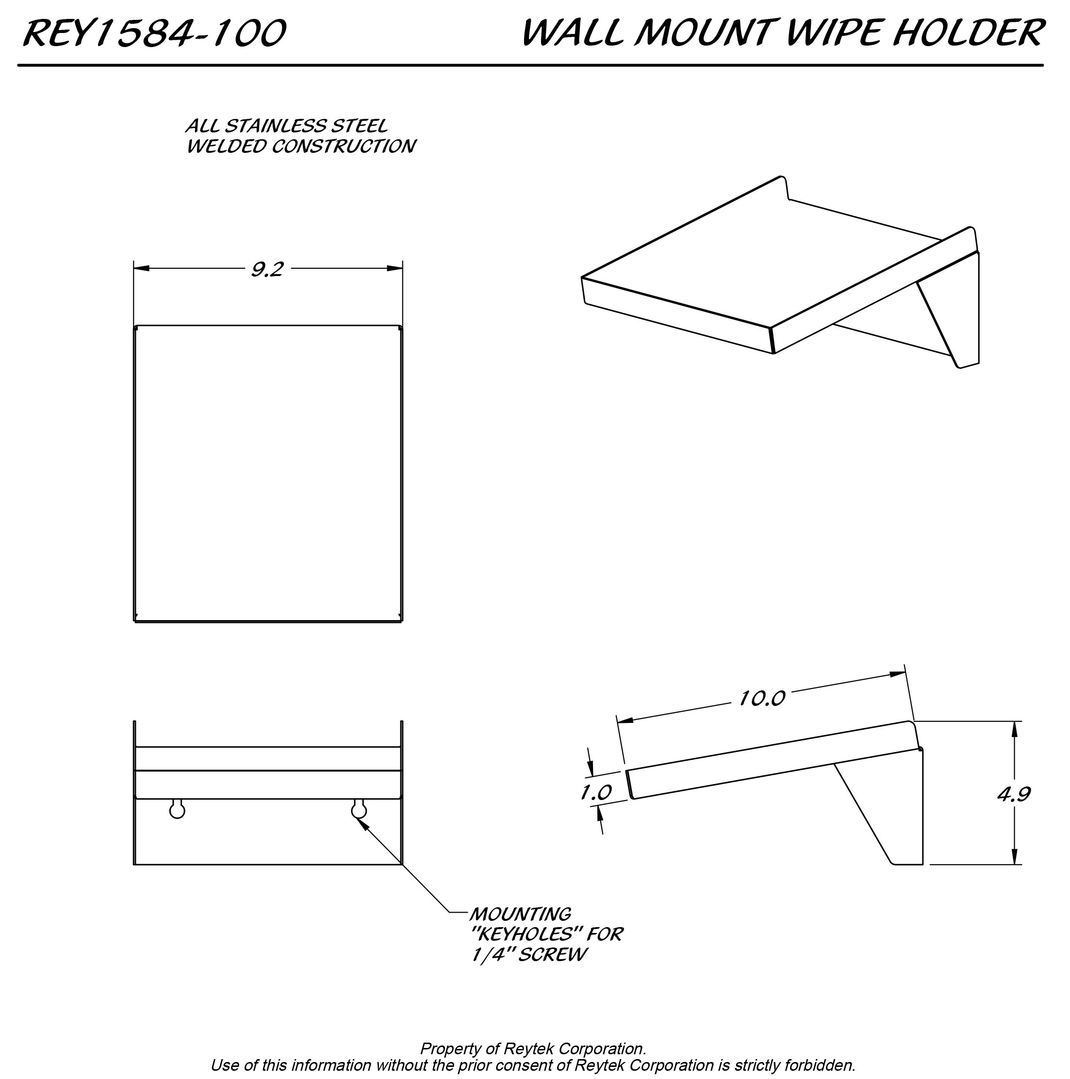 Wall Mount Wipe Holder REY1584-100 - Image 2
