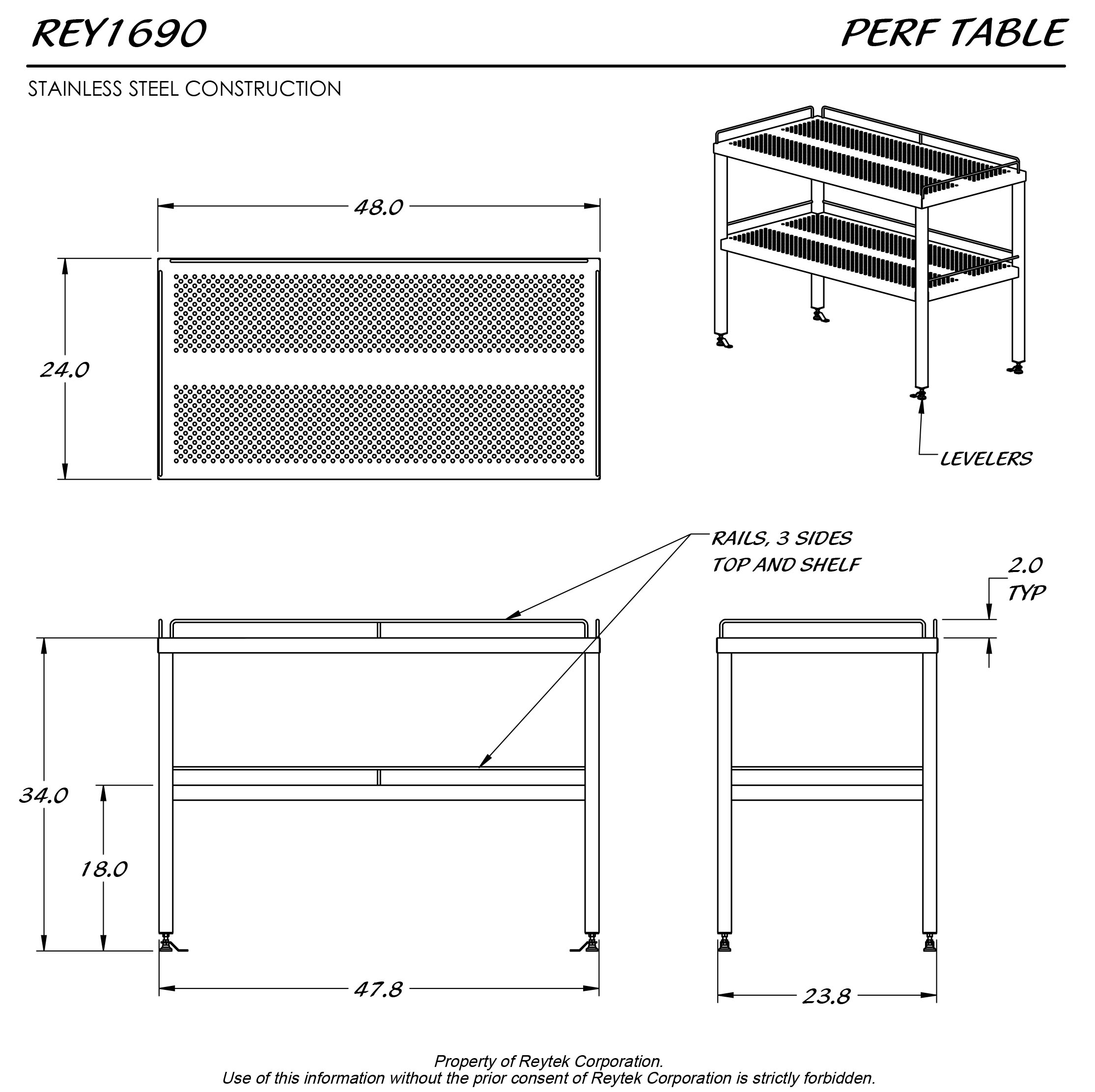 Perforated Table REY1690 - Image 2