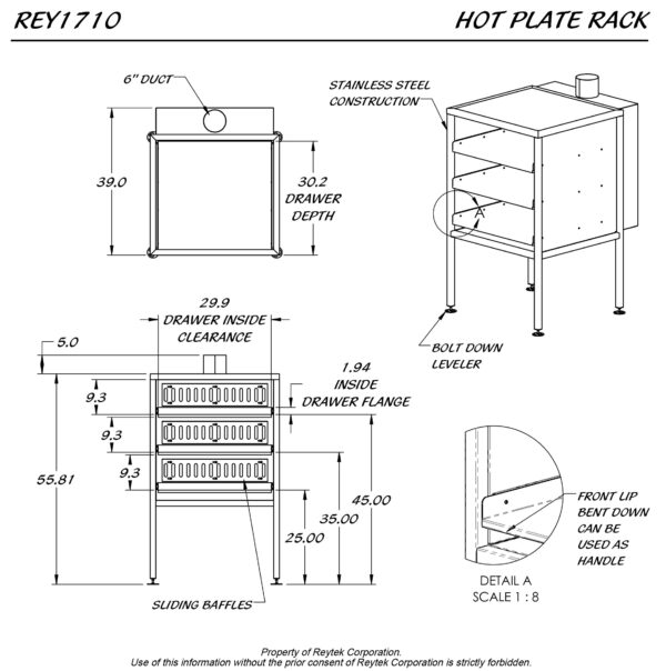 Hot Plate Rack REY1710 - Image 2