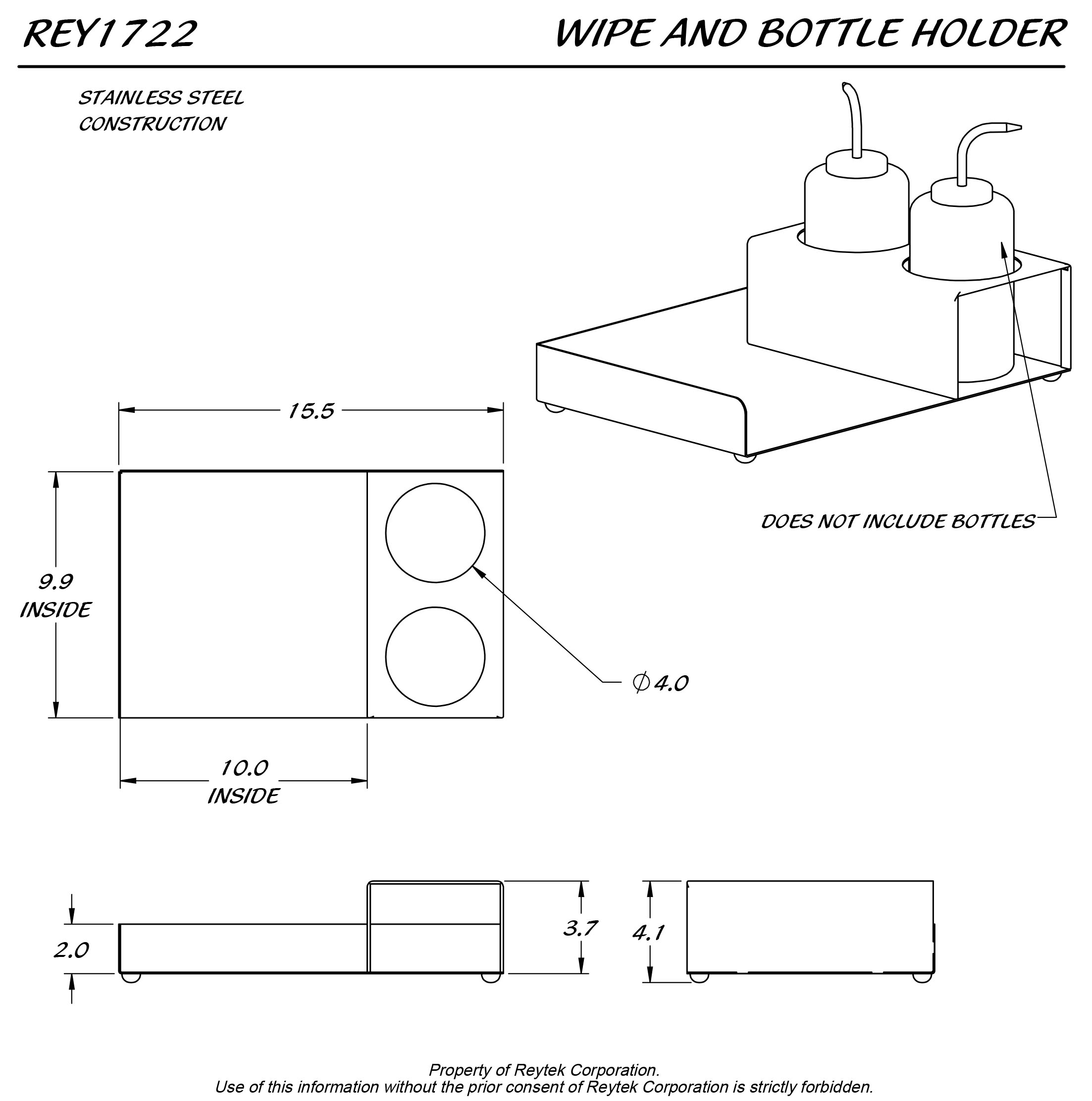 Wipe and Bottle Holder REY1722 (Buy Now) - Image 3