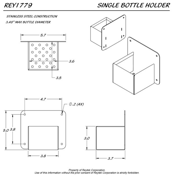 Single Bottle Holder REY1779 (Buy Now) - Image 2