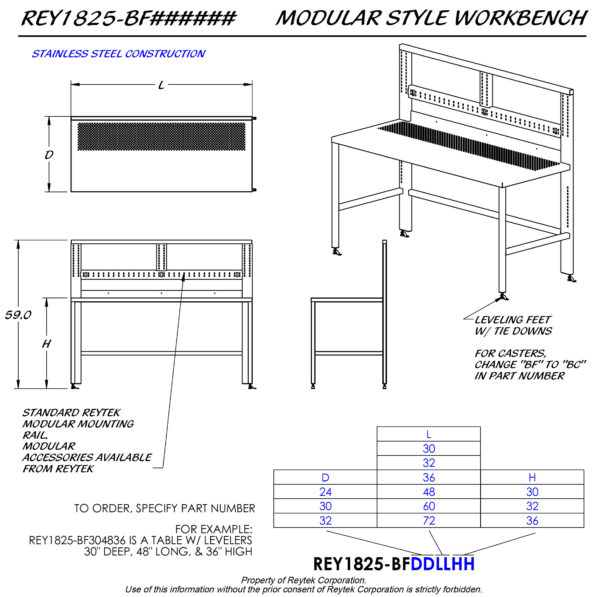 Modular Style Workbench REY1825 - Image 3