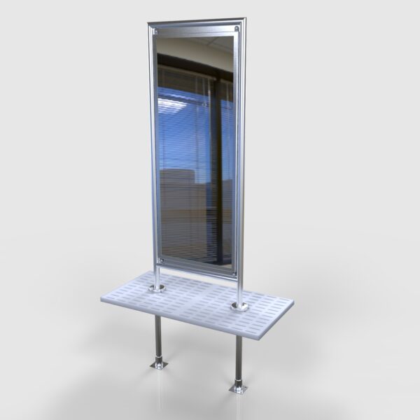Mirror Raised Floor Mount|
