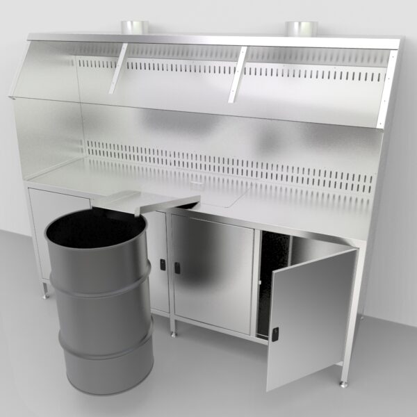 Sink w/ Fume Hood & Storage|