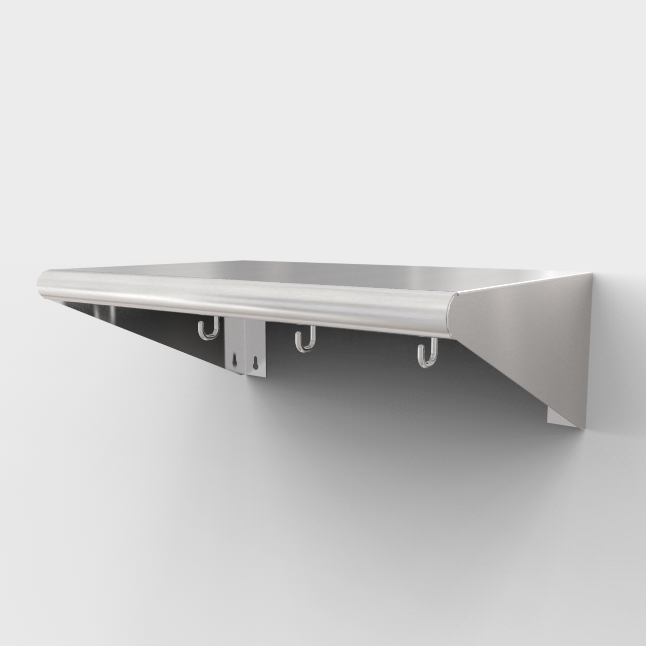 Shelf w/ 3 Hooks|