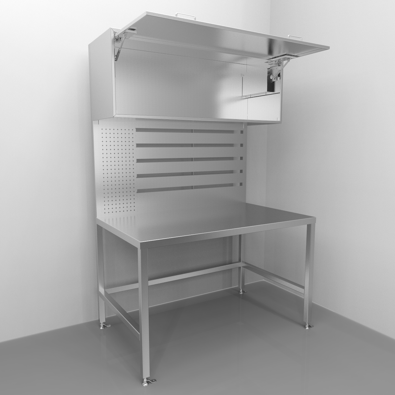 Workstation w/ Cabinet & Utility Panel REY1893 - Image 2