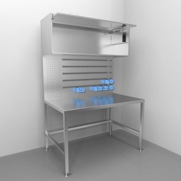 Workstation w/ Cabinet & Utility Panel|||