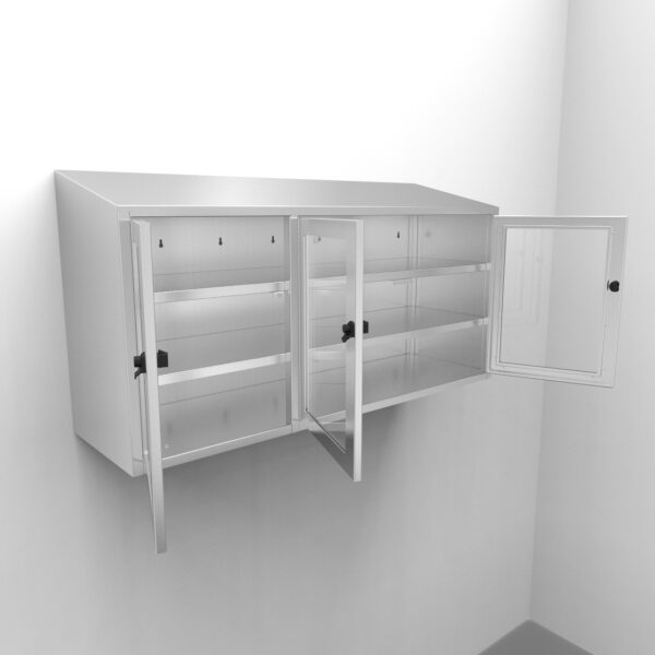 3-Door Glass Door Cabinet REY1992 - Image 2