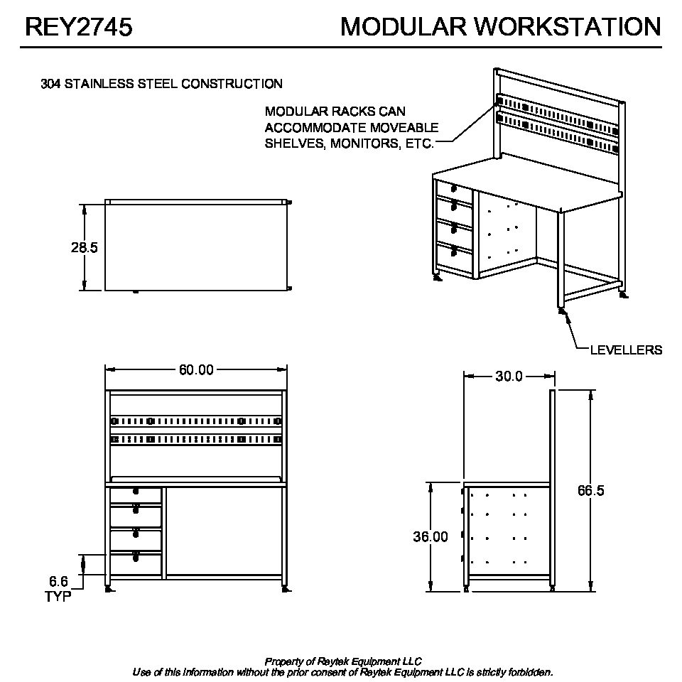 Modular Workstation REY2745 - Image 2
