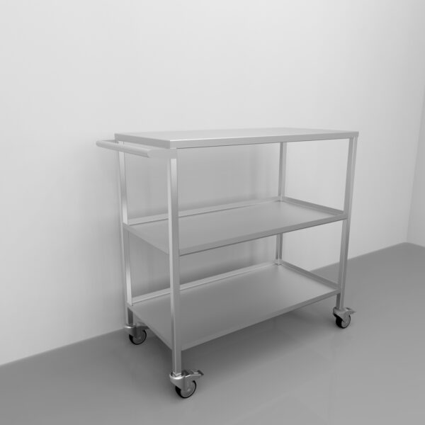 3 Shelf Cart with 2 Lipped Shelves REY2690