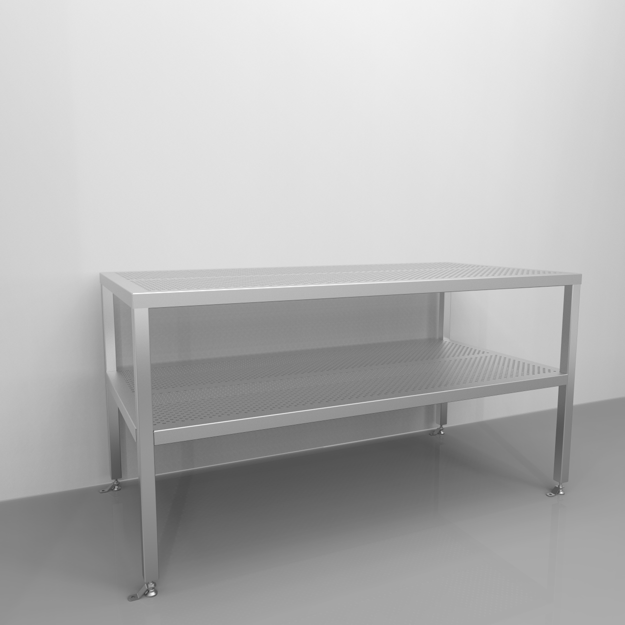 Heavy Duty Perforated Table with Perforated Shelf REY2056